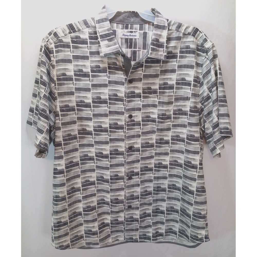 Tommy Bahama Geometric Brushstroke‎ Men's Button Down Casual Shirt, XL